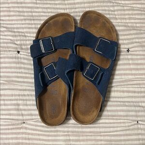 Blue Suede Birkenstock Sandals